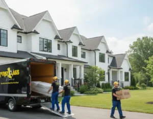 image of movers taking stuff out of the truck