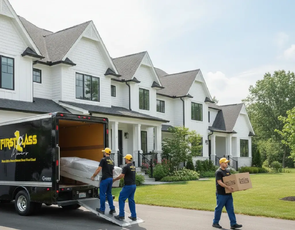 image of movers taking stuff out of the truck